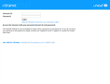 Tablet Screenshot of intranet.unicef.org